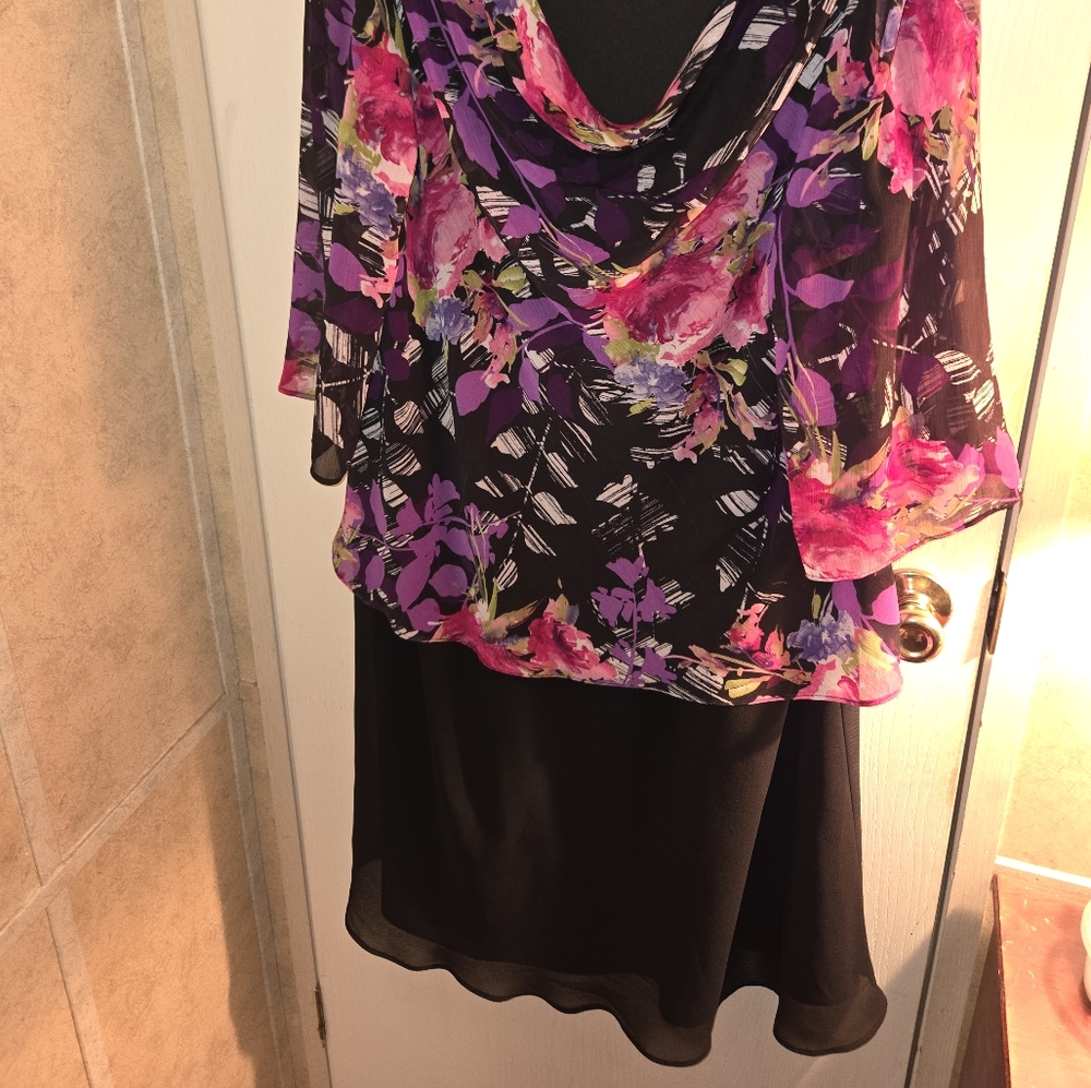 MSK 24W Purple&Blk Dress - Picture 6 of 6